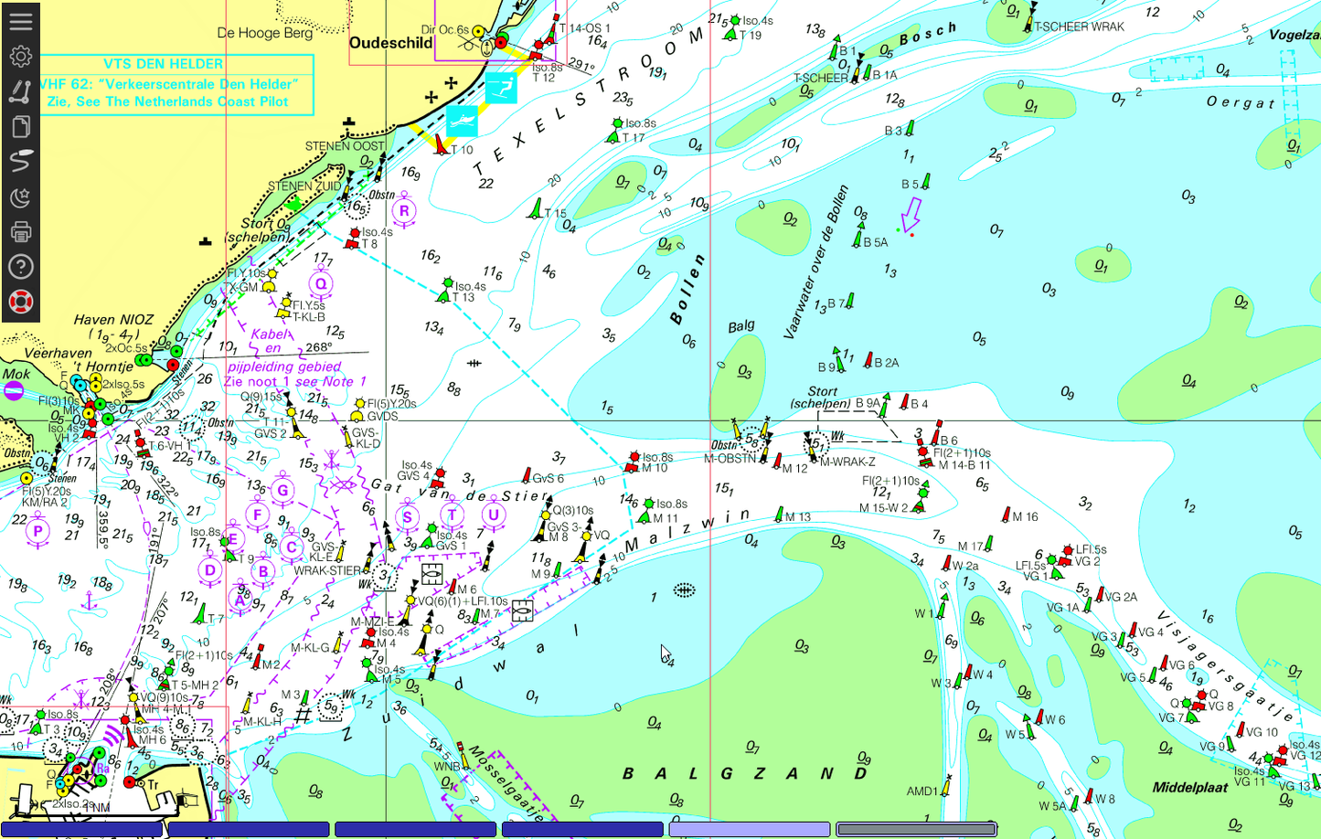 1800-serie 1811 Waddenzee West Raster Waterkaarten