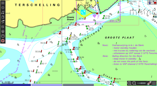 1800-serie 1811 Waddenzee West Raster Waterkaarten